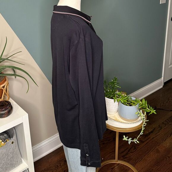 Ted Baker London Men’s Vintage Long-Sleeve Polo Shirt Size M Retro Preppy Mod - Picture 3 of 10